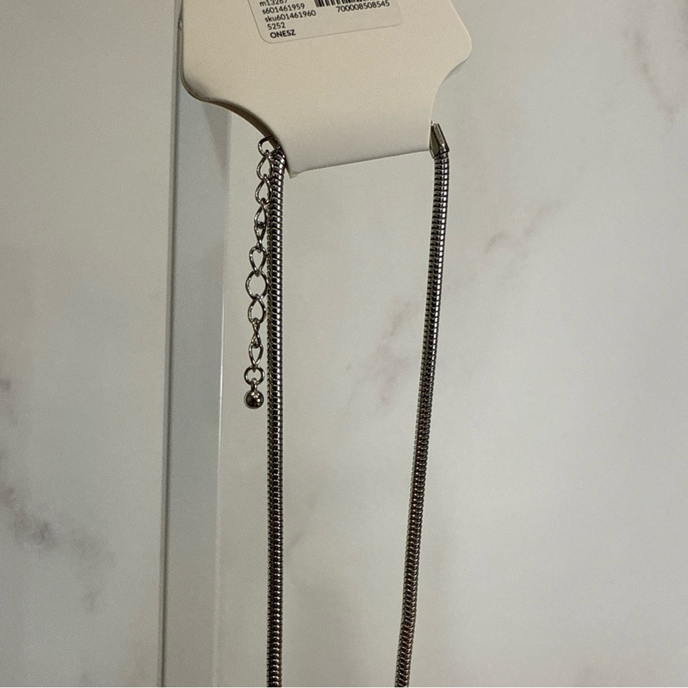 Lane Bryant Silver Tone Lariat Style Necklace NEW - Picture 6 of 8
